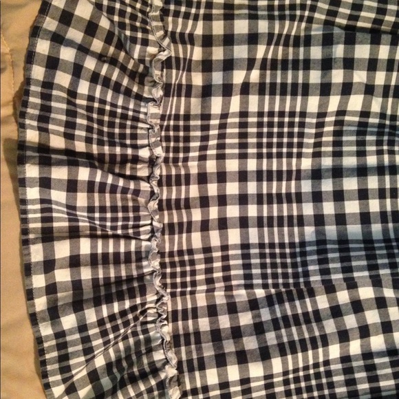 Navy White Gingham Paid Elastic Ruffled Sundress Adjustable Straps M to … - Picture 5 of 7